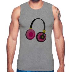 Regata Headphone Rosa - Foca na Moda, Cinza, G