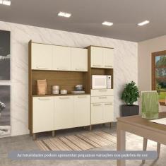 Cozinha Compacta 10 Portas E 2 Gavetas Com Tampo Luciane Móveis Carval