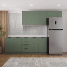 Cozinha Modulada 4 Peças sem Tampo com Rodapé 2 Aéreos e 2 Balcões Ipanema Cabecasa