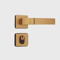 Fechadura Externa Roseta 40mm mgm Módena Bronze Latonado