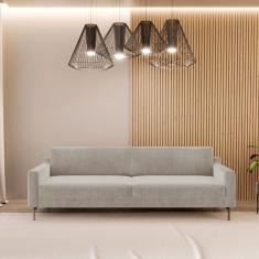 Sofá 3 Lugares 210cm Fun Neo Bege/cinza Claro