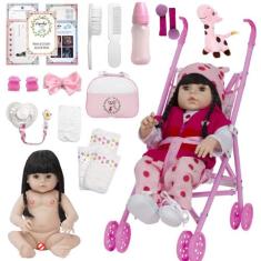 Boneca Reborn Realista Silicone Girafinha + 23 Acessórios - Cegonha Re