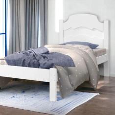 Cama Íris Solteiro Branco com Colchão Cambel
