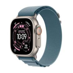 Apple Watch Ultra 3 GPS + Cellular, Caixa em titânio natural de 49 mm com Loop Alpine azul‑claro ‑ M