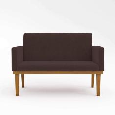 Namoradeira Base Reforçada Sofá Confortável ? Balaqui Decor Cor:marrom
