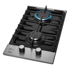 Fogão Cooktop Gás Fischer 2 Bocas Platinium Mesa Vidro Bivolt