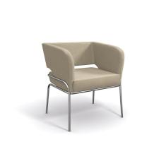 Poltrona Decorativa Urbana Suede Bege Kappesberg