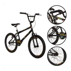 Bicicleta Menino Cross Aro 20 Freio V-brake Com Apoio Vellares Preto - Colli