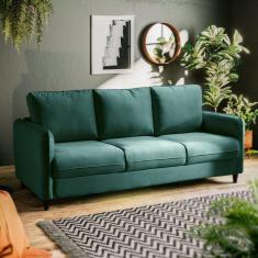 Sofá Orquídea 3 Lugares em Veludo CabeCasa MadeiraMadeira Verde