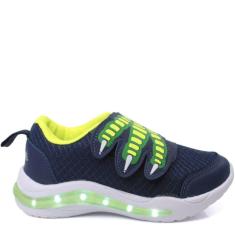 Tênis Infantil Menino Luz LED Calce Fácil Mini Pe Mp-2333