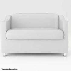 Namoradeira 2 Lugares Luiza Sintético Branco