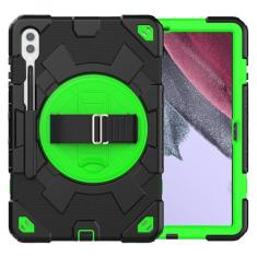 Estojo protetor Capa para tablet compatível com Samsung Galaxy Tab S9 Plus 12,4 polegadas X810/X816B/X818U Capa TPU + PC Capa de corpo inteiro com suporte giratório e alça de mão Capa robusta à prova