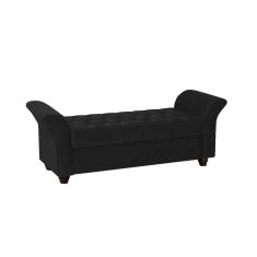 Recamier Divã Morabe P04 160 Cm Suede Preto Tca 944