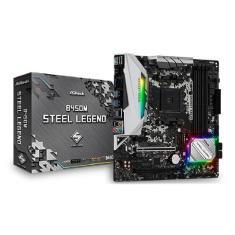 Placa Mãe Amd Am4 Asrock B450M Steel Legend Matx