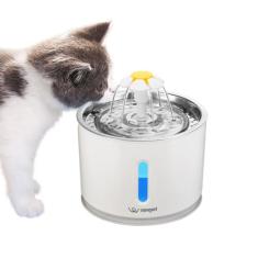 Fonte de Agua P/ Gatos Bebedouro Com Filtro LED 2.4L Aço Inoxidável Ga