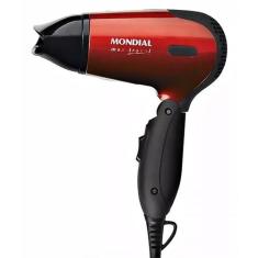 Secador De Cabelo Portátil Mondial SC-10 1200W Max Travel, Vermelho, B