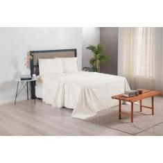 Jogo de Cama Casal King 4 Peças Ponto Palito Coleção Versatile - Feira