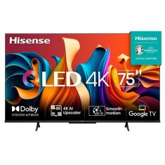 Smart TV Hisense QLED 4K UHD 75&quot; 75Q6N Polegadas com Wi-Fi - 75A51HUA
