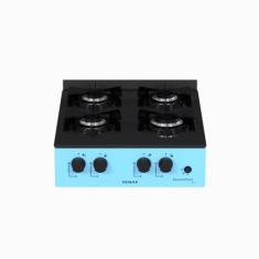 Fogao a Gas Portatil 4 Bocas Venax Grand Petit Line Azul, Bivolt