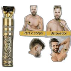 Máquina Cortar Cabelo e Barba Profissional Buda Dourado - Valecom