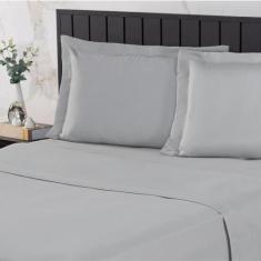 Jogo de Cama Casal King 400 Fios Percal 04 Peças Com Aba, Antiácaro, A