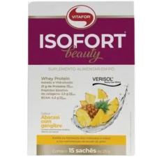 Whey Protein Isolado e hidrolisado Isofort Beauty (15 sachês de 25g) V