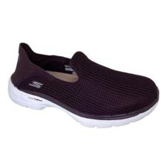TENIS ESPORTIVO SKECHERS FEM  124553 BORDO-Feminino