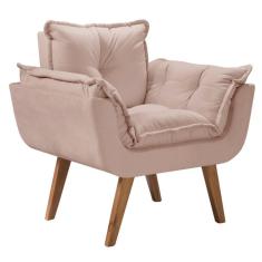 Poltrona Opalla 1 Lugar Base Palito Cappuccino