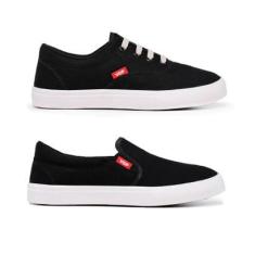 Kit 2 Pares Tênis Casual Masculino Feminino + Palmilha Bolha em Gel-Unissex