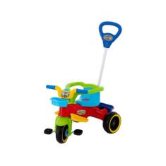 Triciclo Infantil de Passeio ou Pedal Maral Play Trike, Vermelho e Azu