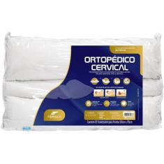 Travesseiro Ortopédico Cervical Fibra de Poliéster 100% Lavável - Bran