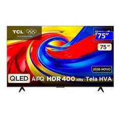 TV 75P TCL QLED 4K Google TV Wifi Comando de VOZ - 75P7L, 75"