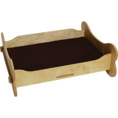 Cama de Madeira Osso para Cães e Gatos - Tam. P