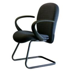 Cadeira Diretor Com Braços E Base Fixa  Linha Lombar Preto - Design Of