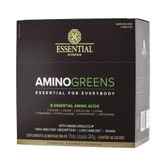 AMINOáCIDO AMINO GREENS VEGANO 240G 30 SACHêS 8G ESSENTIAL Suco Verde Essential Nutrition 