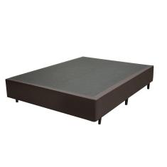 Base Box Casal Suede Marrom - 30x138x188