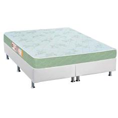 Cama Box King: Colchão Espuma Castor D33 Sleep Max + Base CRC Courano White(193x203)