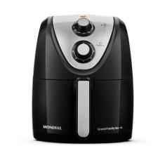 Fritadeira Elétrica Sem Óleo Preta 5L Mondial 127V AFN-50-BI, Preto e 