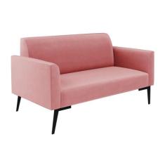 Sofá Namoradeira Pés Villach Marisa Suede D03 - D'Rossi - DRossi, Rose