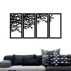 Quadro Decorativo Galhos Secos 6Mm Vazado - Mdf - Decoarts