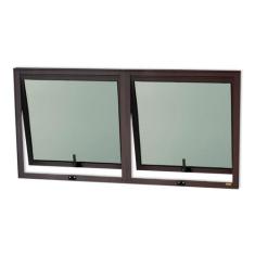 Janela de Alumínio Maxim-ar 2 Seções 60x120cm Vidro Mini Boreal Confor