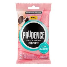 Camisinha Preservativo Prudence Cores e Sabores Pacote com 3 unidades,