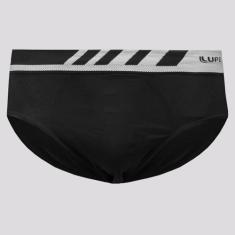 Cueca Slip Lupo Microfibra Sem Costura Preta, GG
