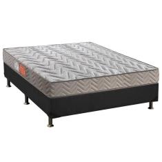 Cama Box Casal: Colchão Espuma D45 Paropas Pasquale Clean + Base Crc Suede Gray(138X188)