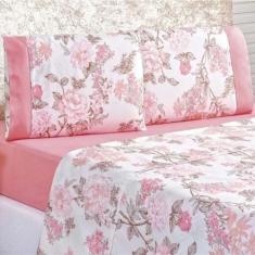 Jogo de Cama 400 Fios Lençol Casal 3 Peças Estampado Estampas Sortidas