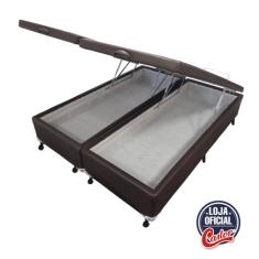 Box Baú Castor Queen Marrom 158x198x35cm