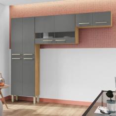 Cozinha Compacta Pequena 8 Portas Nala Kits Paraná - Kit's Paraná, Fre