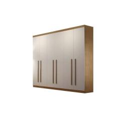 Guarda Roupa Casal Encanto 100% Mdf 6 Portas E 4 Gavetas Ruf Imbuia/off White/imbuia