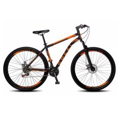 Bicicleta Athena Mountain Bike Aro 29 Quadro em Aço 21 Marchas Colli Bike Preto Laranja