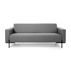 Sofá de Linho 3 Lugares Herval Urban, Chumbo, 208 cm